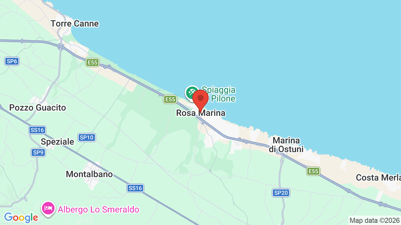 Mappa di Ostuni a Mare Rosa Marina Resort